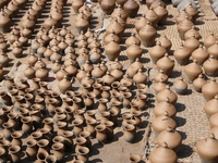 Bhaktapur, Tonkrüge, Töpfermarkt. Nepal