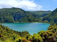 Portugal Azoren Sao Miguel Kratersee