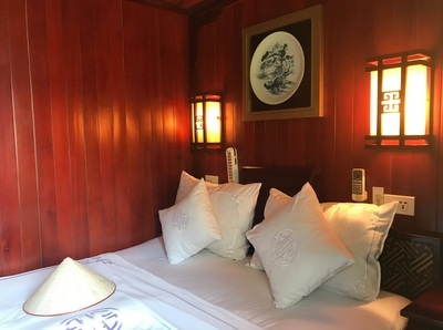 Vietnam Halong Bucht Dschunke Kabine